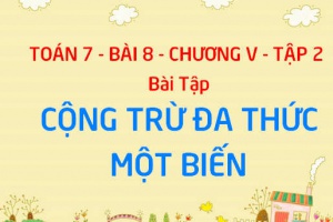 Bài tập về Cộng, trừ đa thức một biến - Toán 7 bài 8 chương 5 tập 2